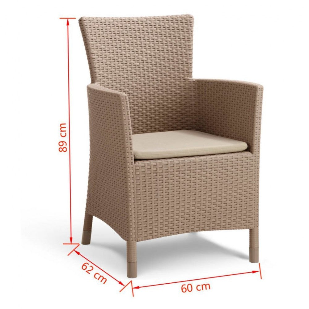 Set mobilier de grădină Futurowa 6+1 cappuccino