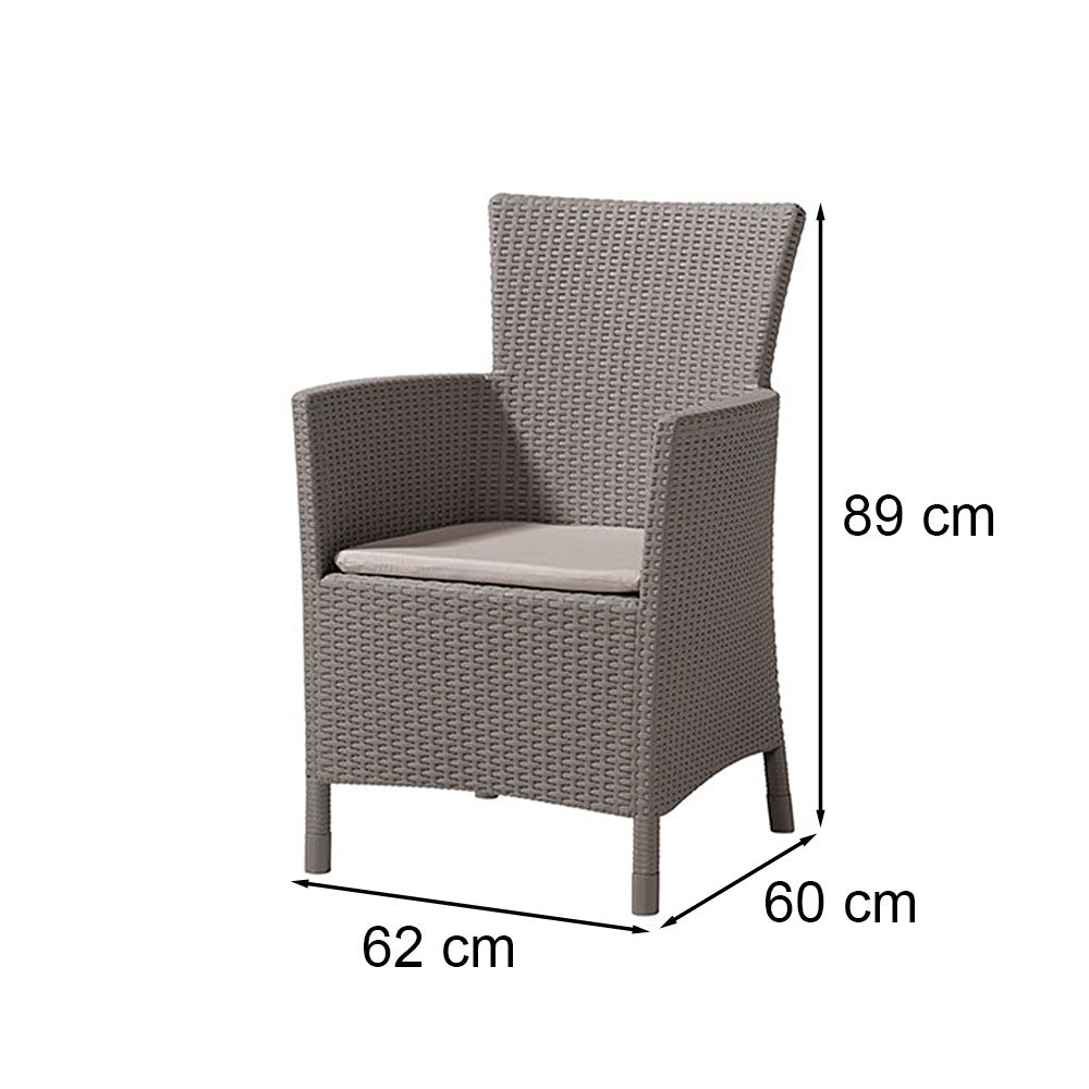 Set de mobilier de grădină pentru balcon Iowa II cu masă în culoarea cappuccino