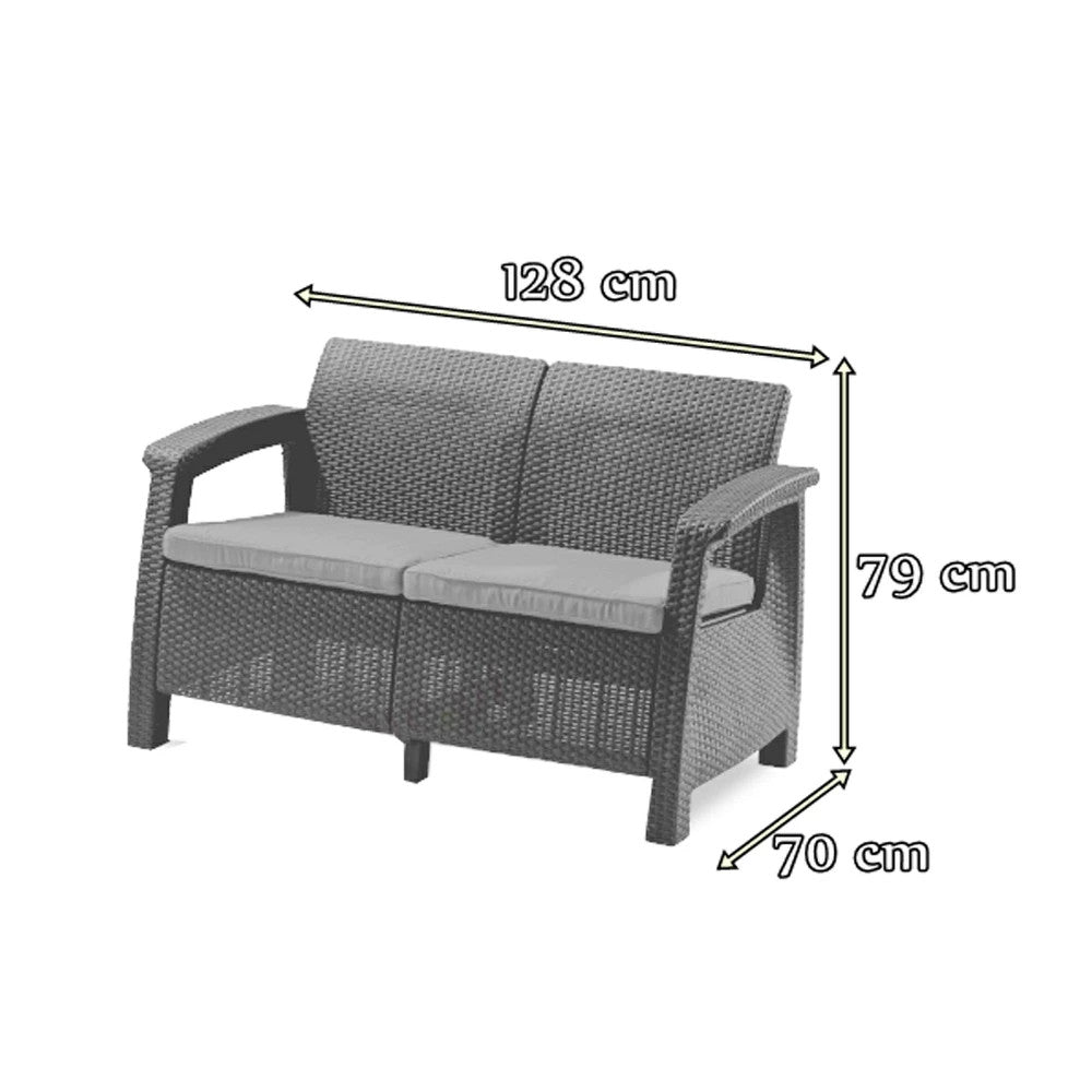 Set de mobilier de grădină Corfu Fiesta II duo cu masă melodică