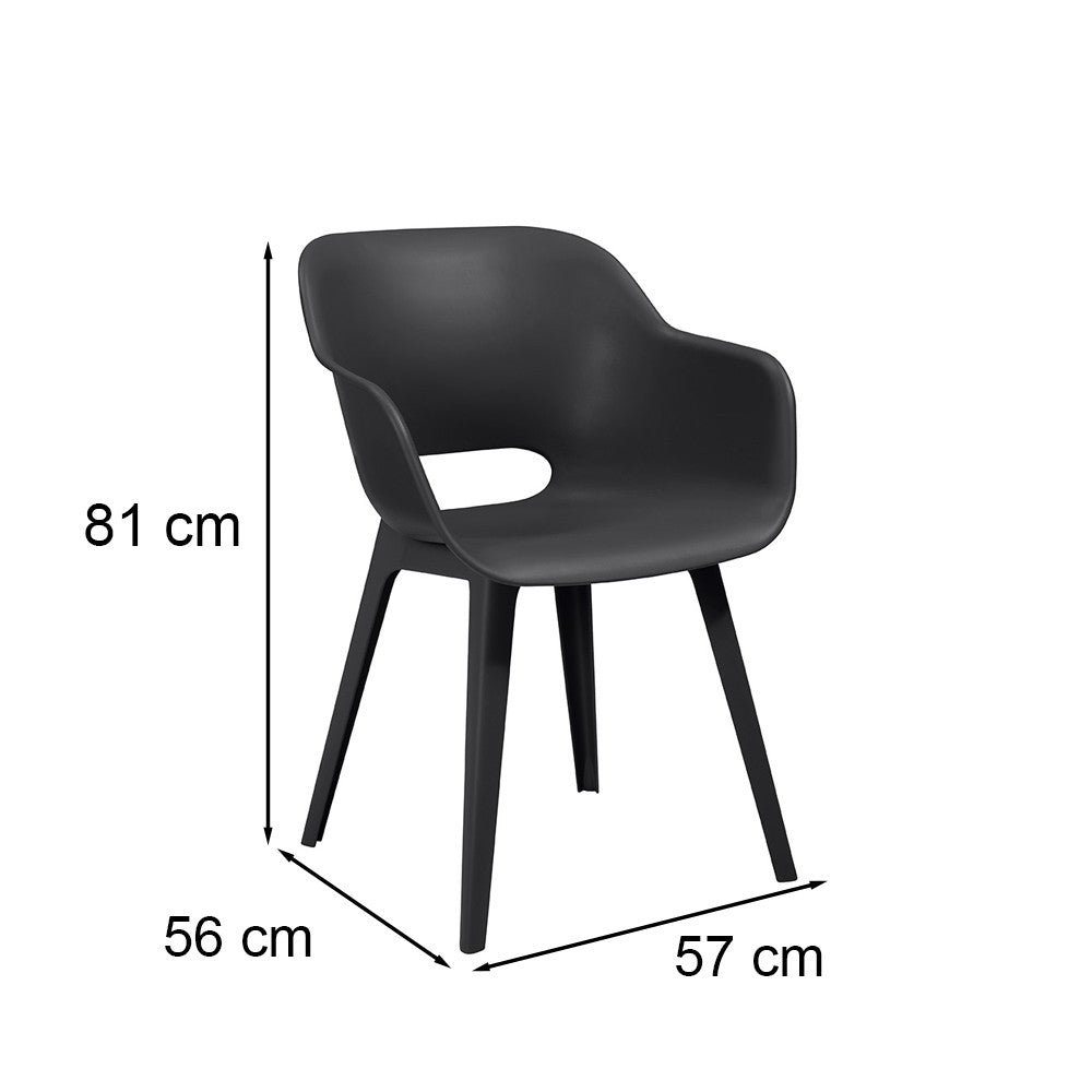 Set mobilier de grădină Romy 6+1, grafit