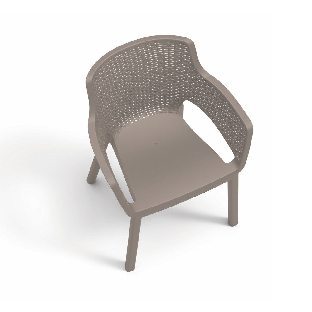 Scaun de grădină din plastic Eva, model cappuccino