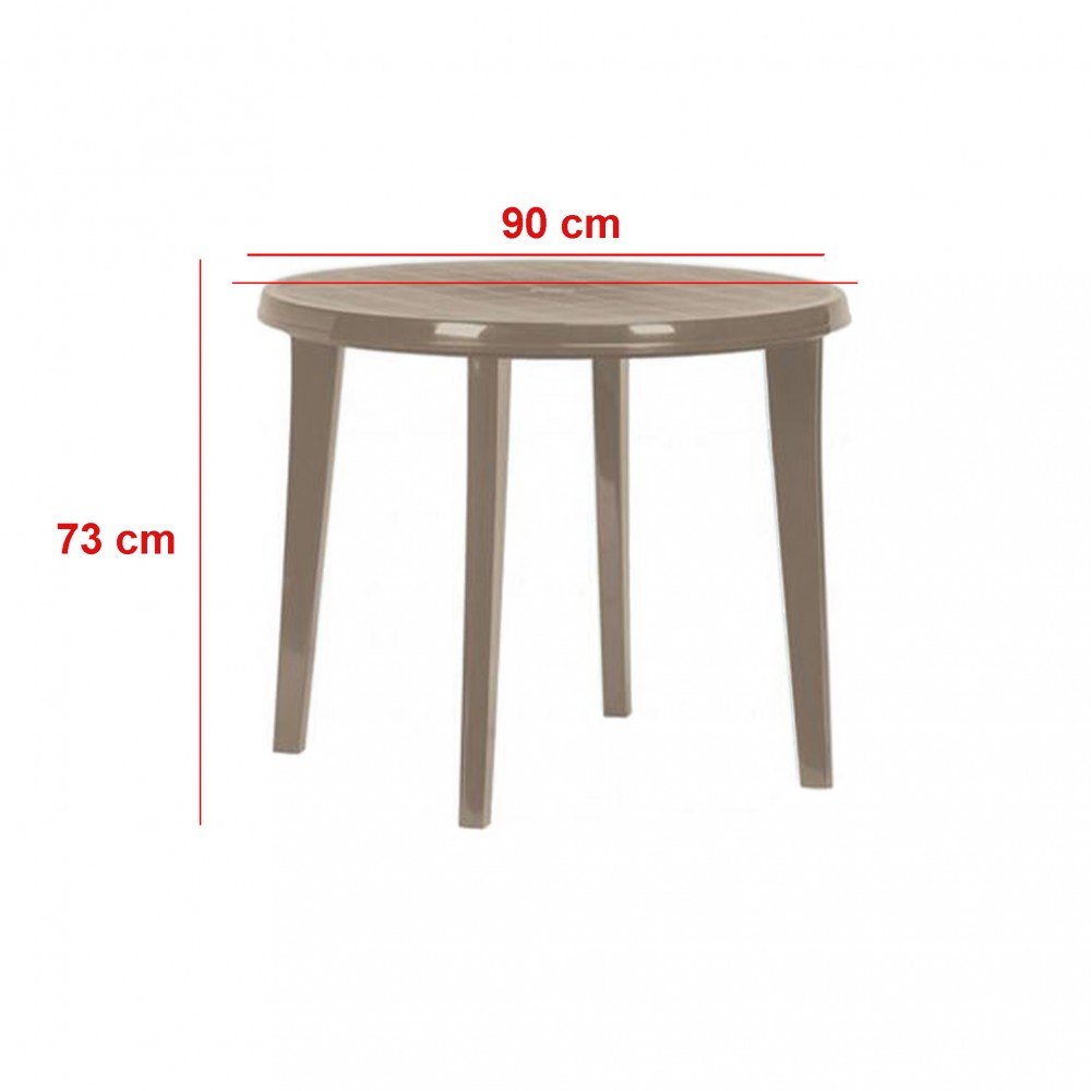 Masă de grădină din plastic Lisa, culoare cappuccino