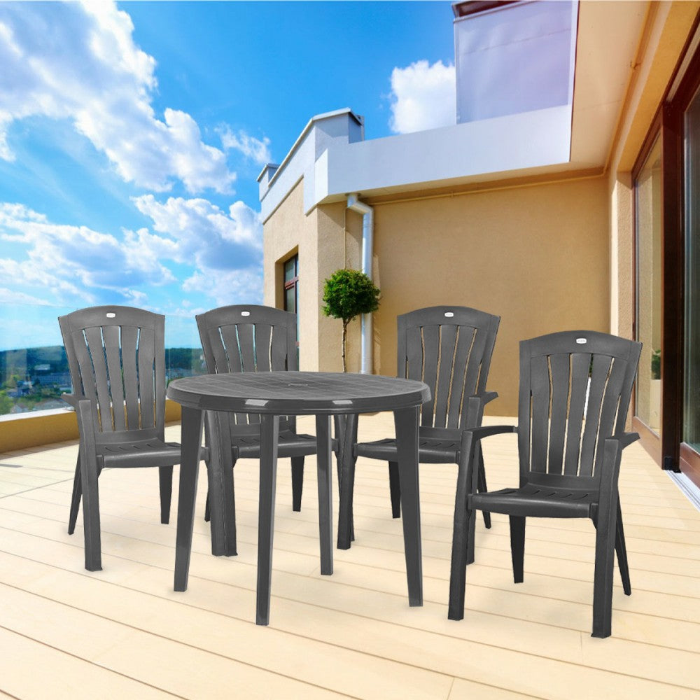 Set mobilier de grădină Lisorini 4+1 grafit
