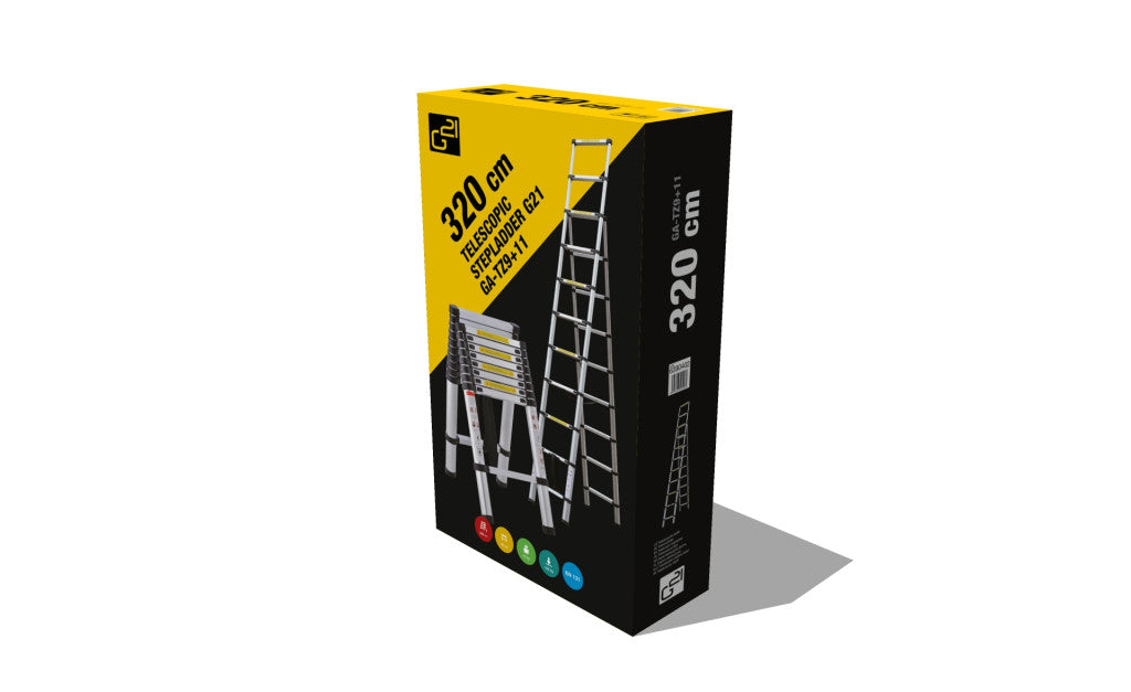 Scară telescopică din aluminiu G21 GA-TZ9+11-3.2M