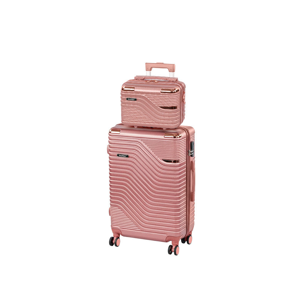 Set valize cu rotile Travelux Urban IV roz somon