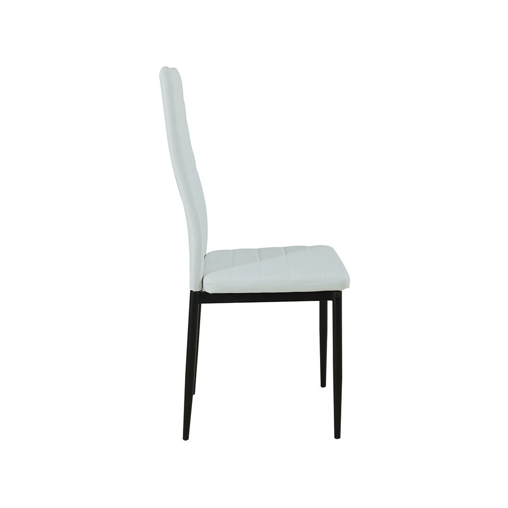 Set de masă Verna 6+1 alb-negru
