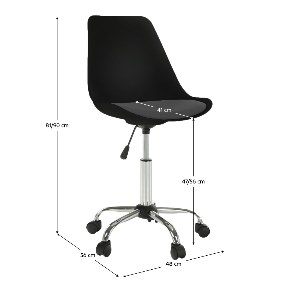 Scaun de birou, negru/gri închis, DARISA NEW