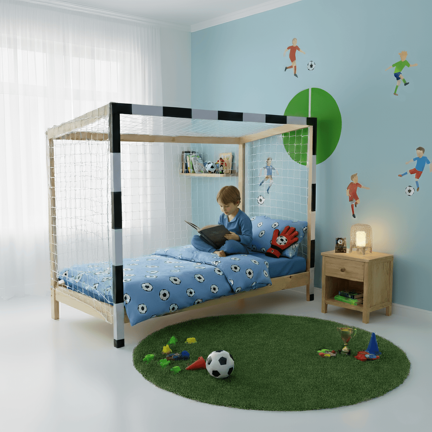 Pat Montessori, natural/alb/negru, 90x200, FUTAL