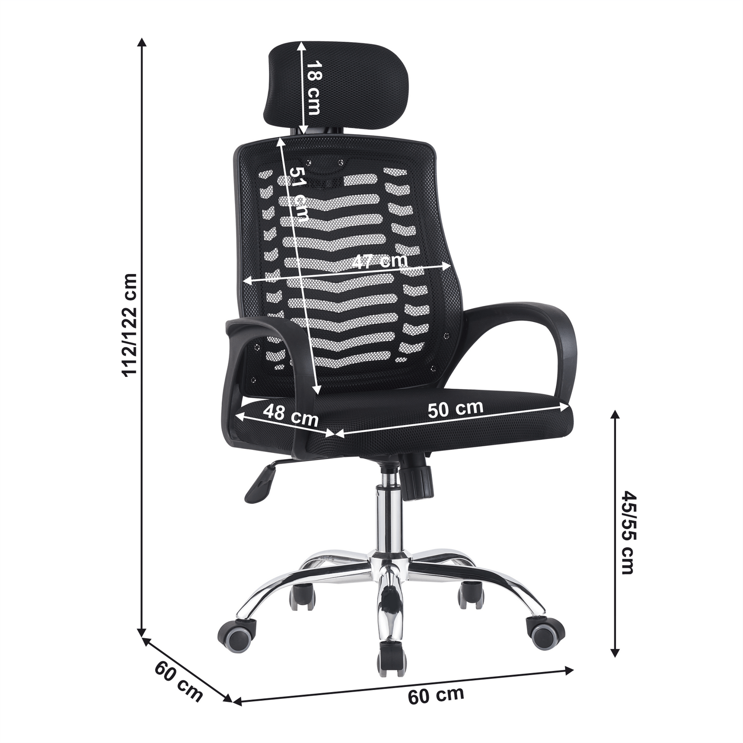 Scaun de birou, negru, IMELA NEW TYP 1