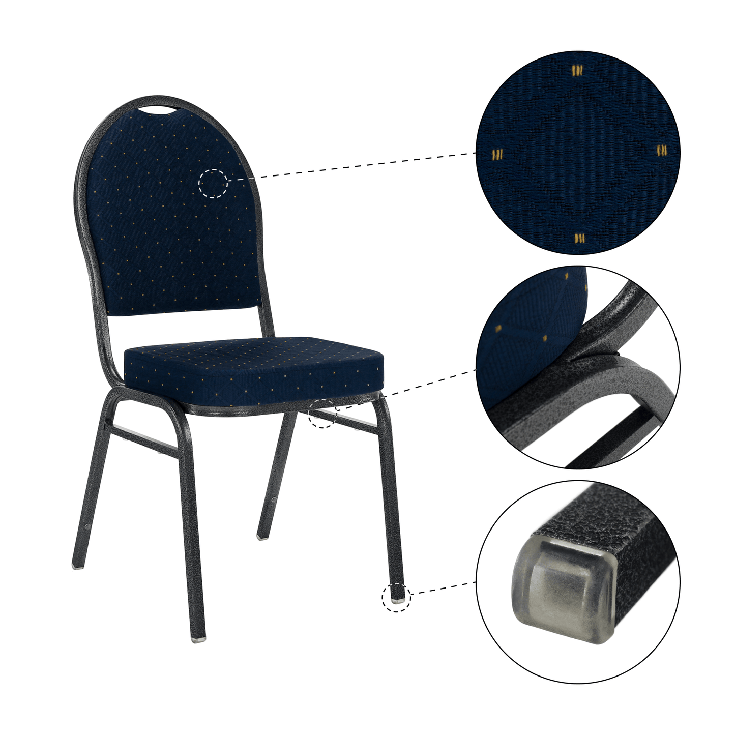 Scaun, stivuitor, material albastru / cadru gri, JEFF 3 NEW