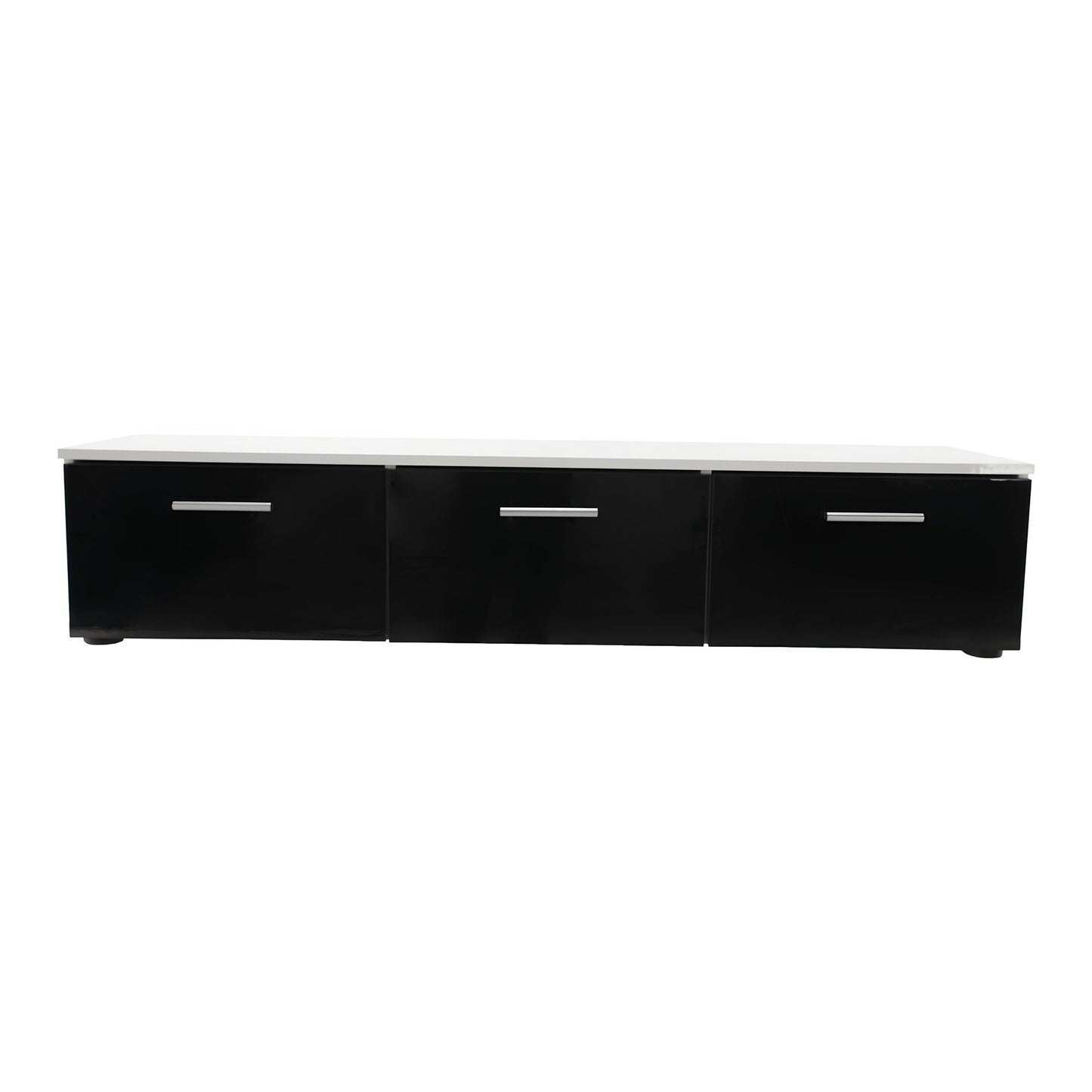 Mobilier living, alb/extra strălucire neagră HG, LEO
