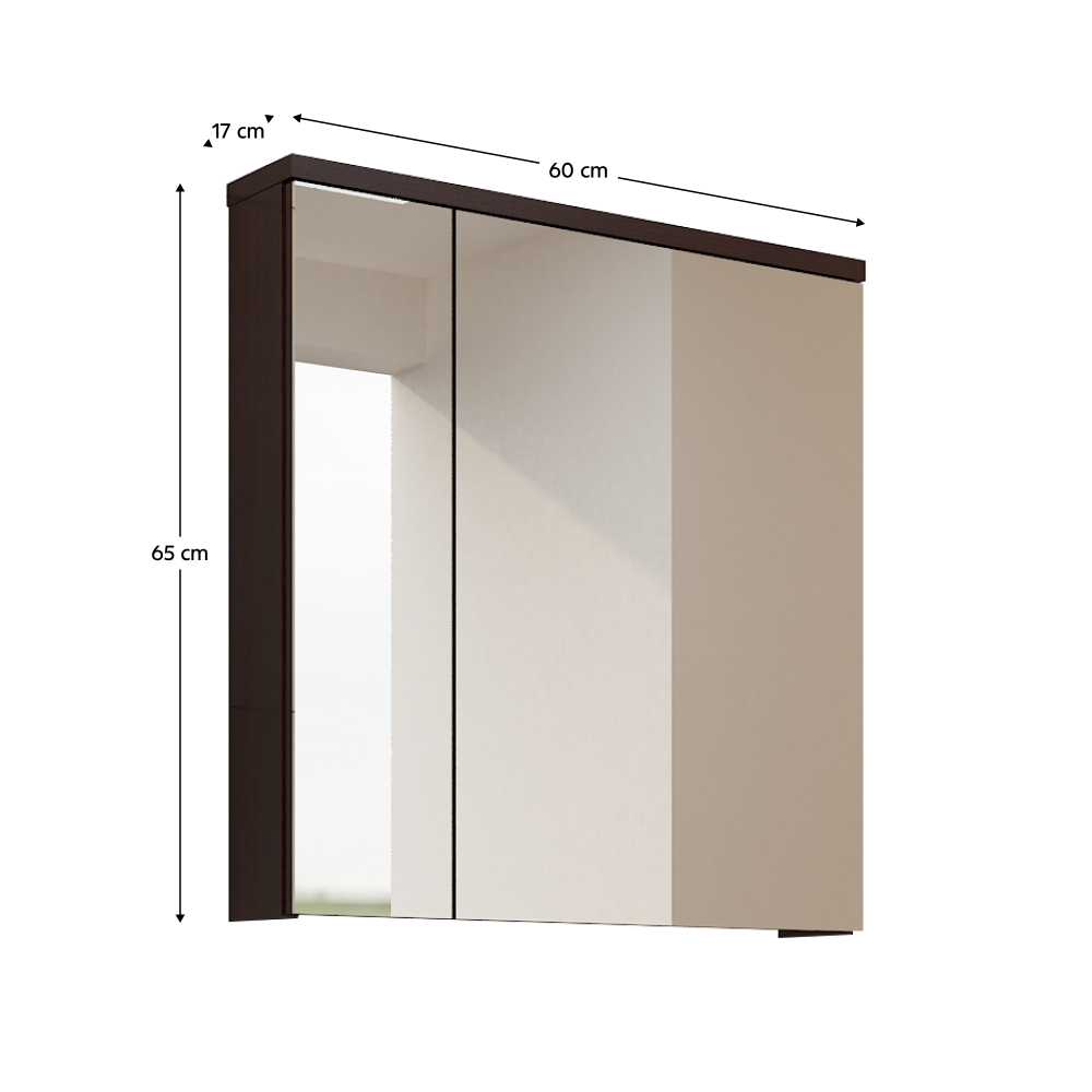 Dulap cu oglindă, wenge, MASON WE 14