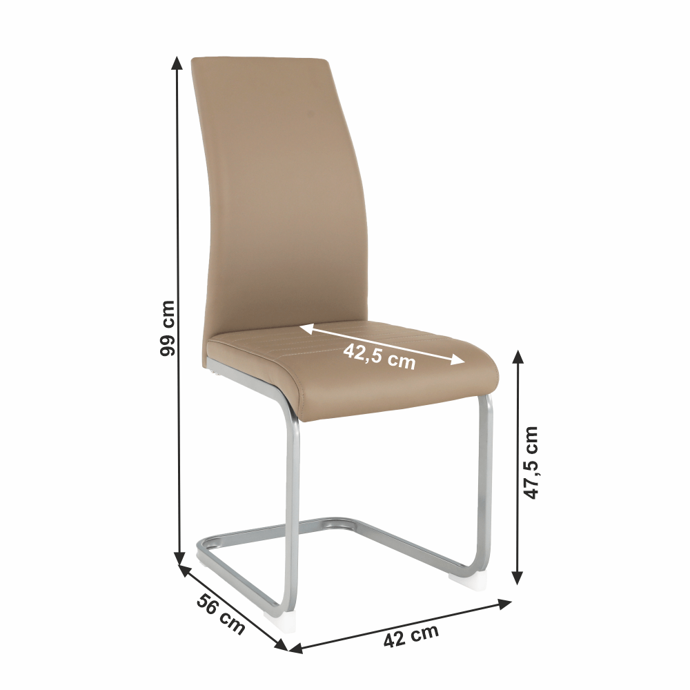 Scaun dining, gri maro Taupe / gri, NOBATA