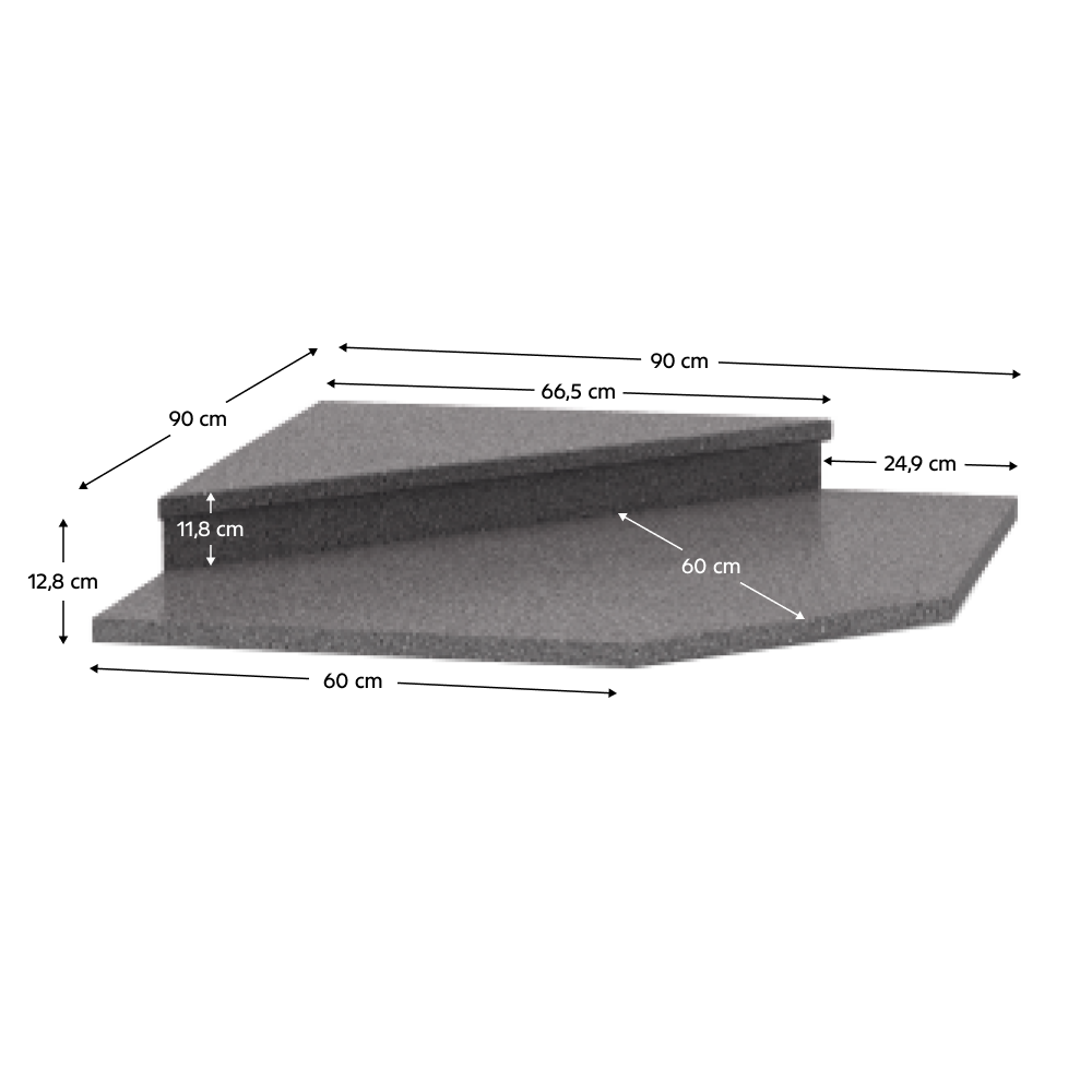 Extensie pentru dulapul de colţ 065, decor de granit antracit, NOVA PLUS