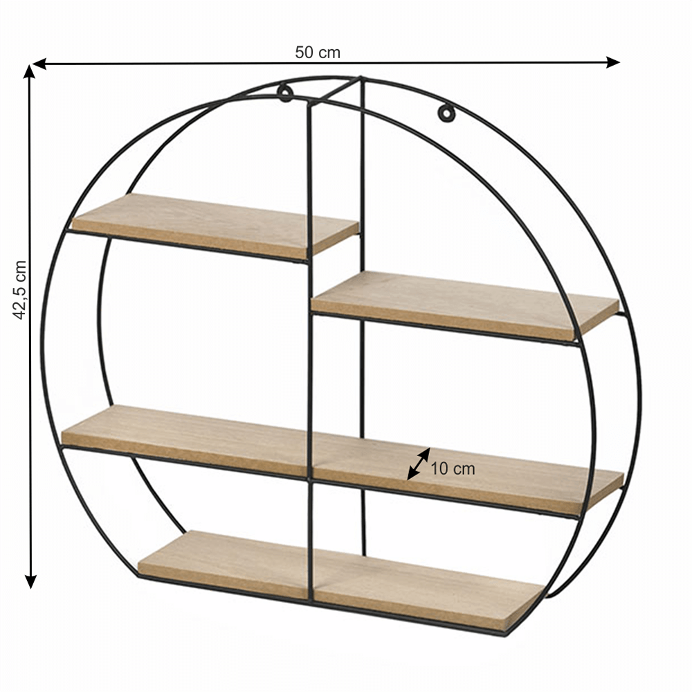 Raft, natural/negru, DESIO TIP 2
