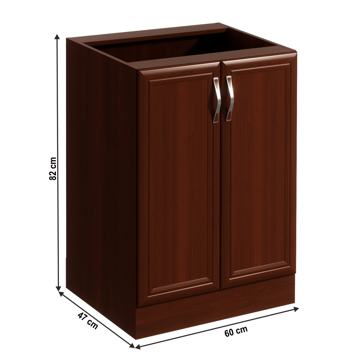 Dulap inferior D60 cu 2 uşi, nuc Milano, SICILIA