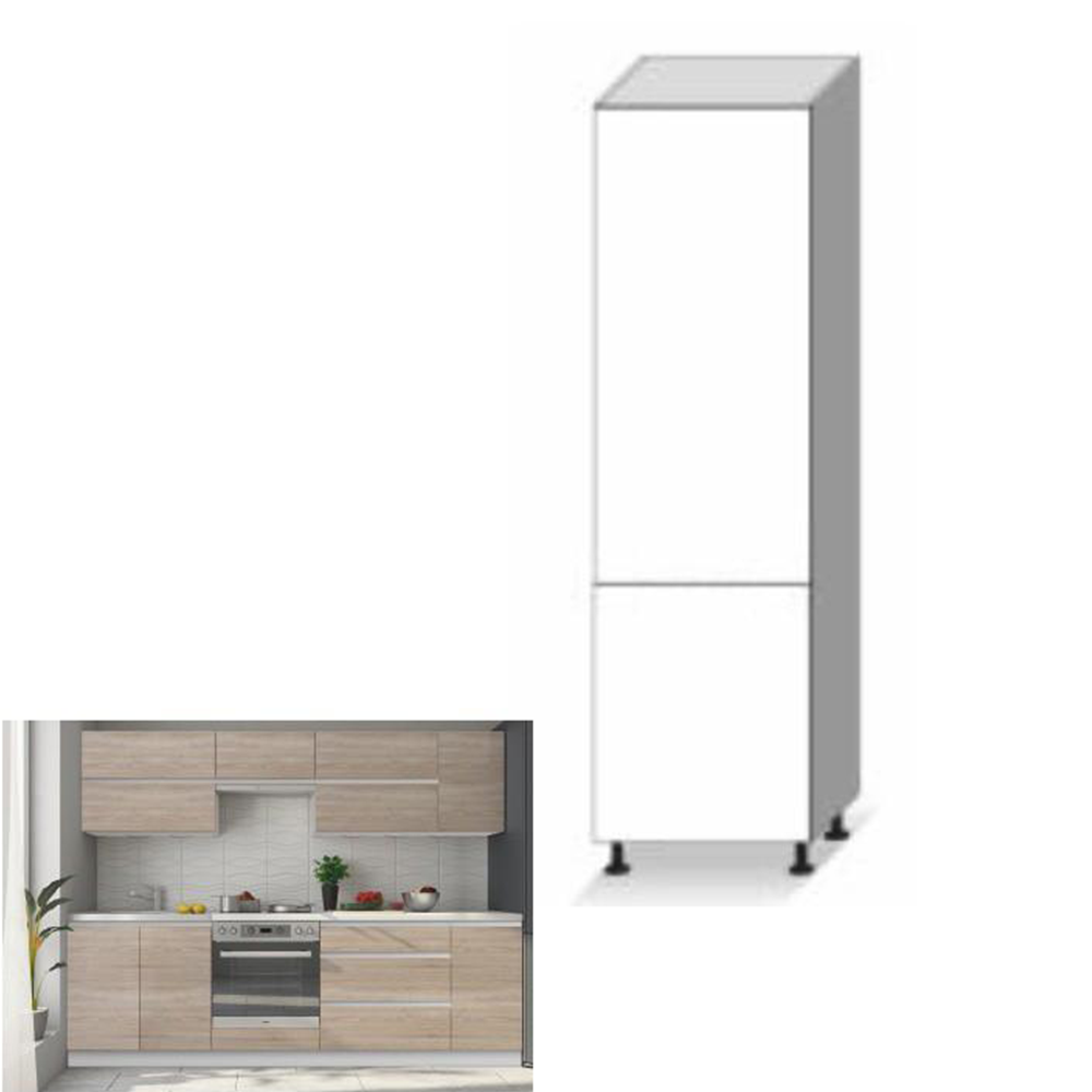 Dulap înalt produse alimentare, stejar sonoma, model dreapta, LINE