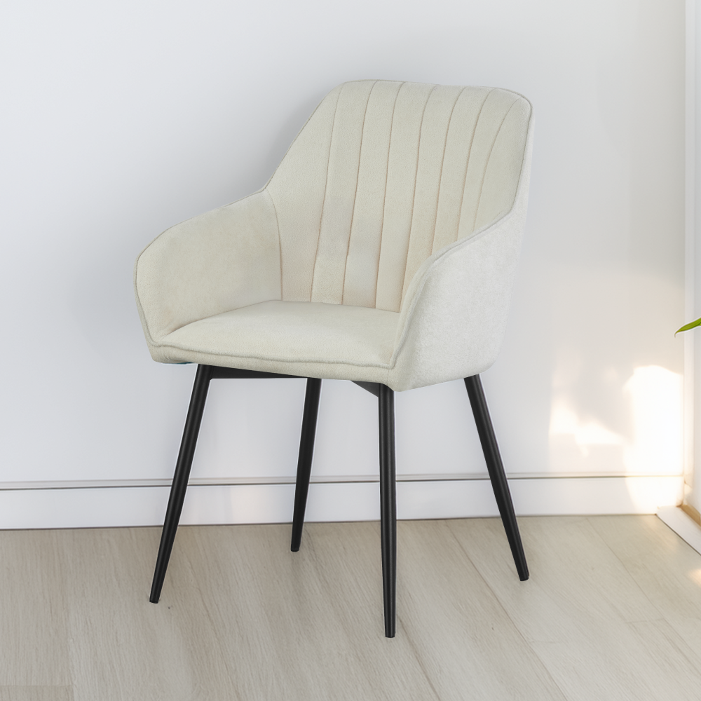 Fotoliu de design, crem/negru, VAJRO