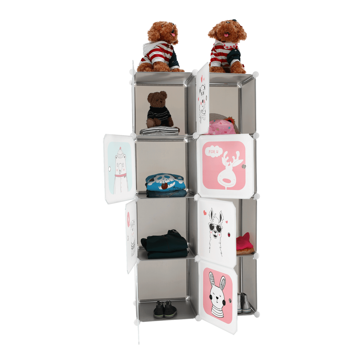 Dulap modular pentru copii,  gri / model pentru copii, ATREY