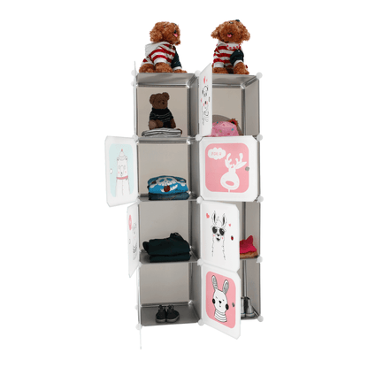 Dulap modular pentru copii,  gri / model pentru copii, ATREY
