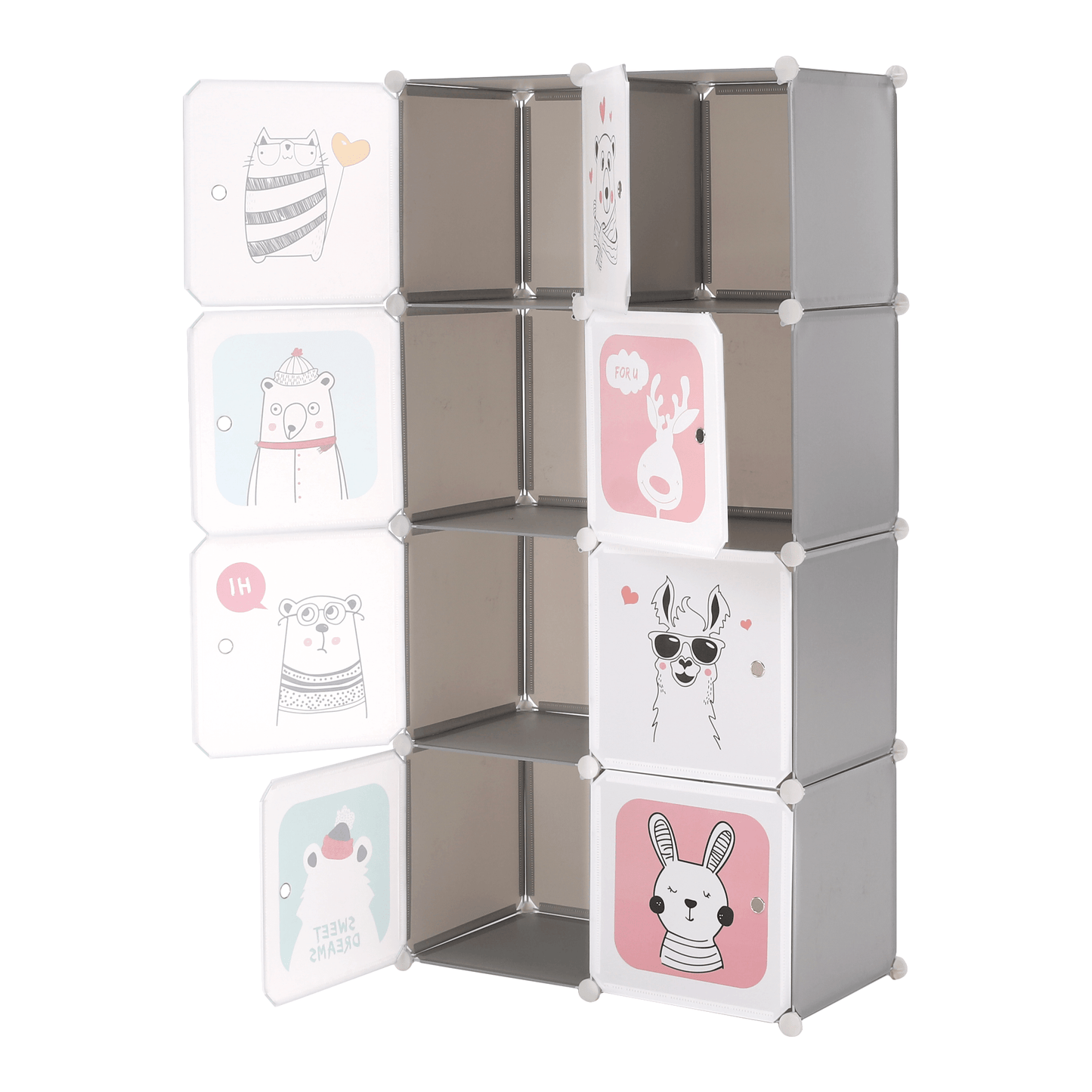 Dulap modular pentru copii,  gri / model pentru copii, ATREY