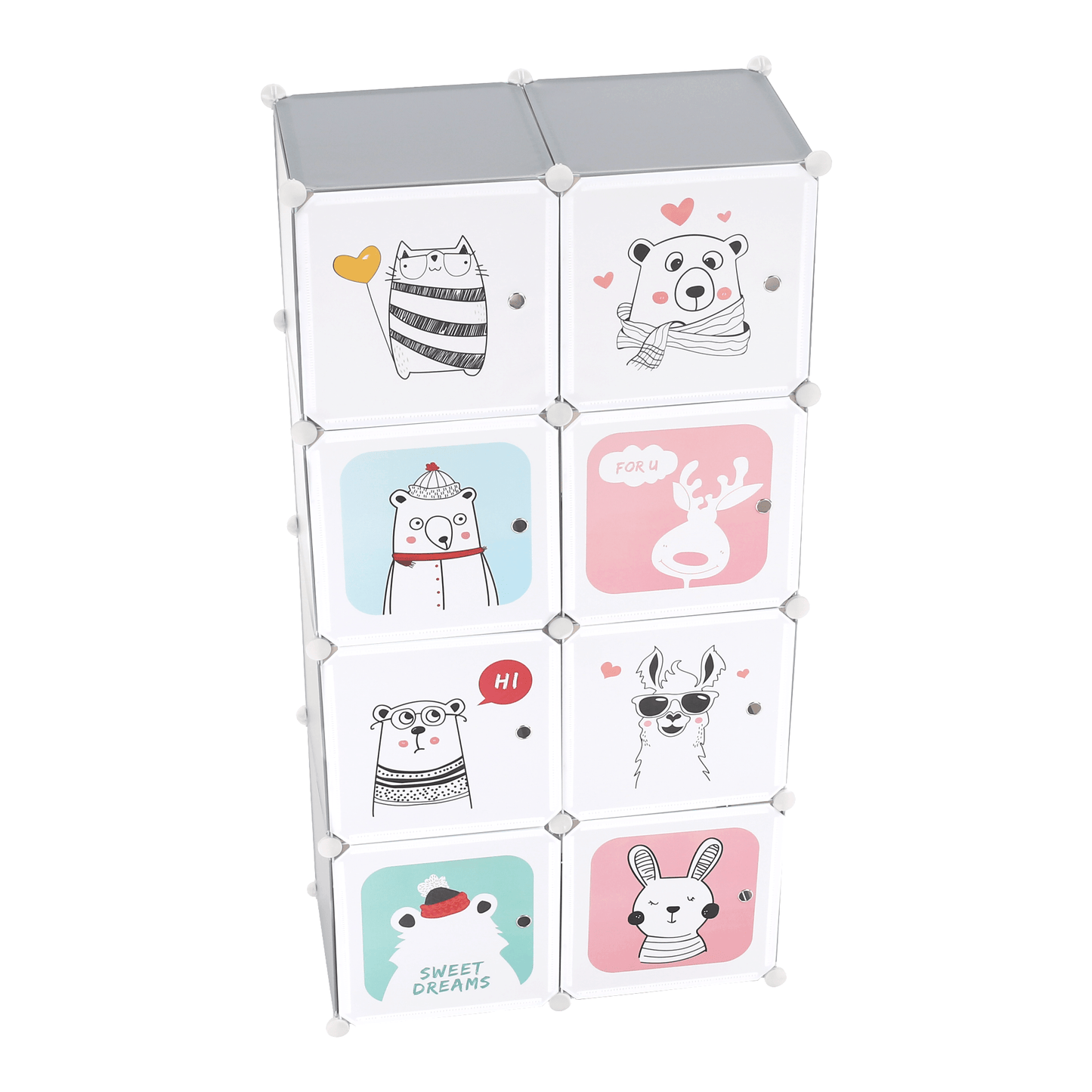 Dulap modular pentru copii,  gri / model pentru copii, ATREY