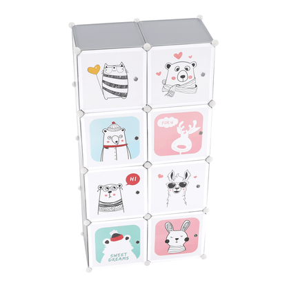 Dulap modular pentru copii,  gri / model pentru copii, ATREY