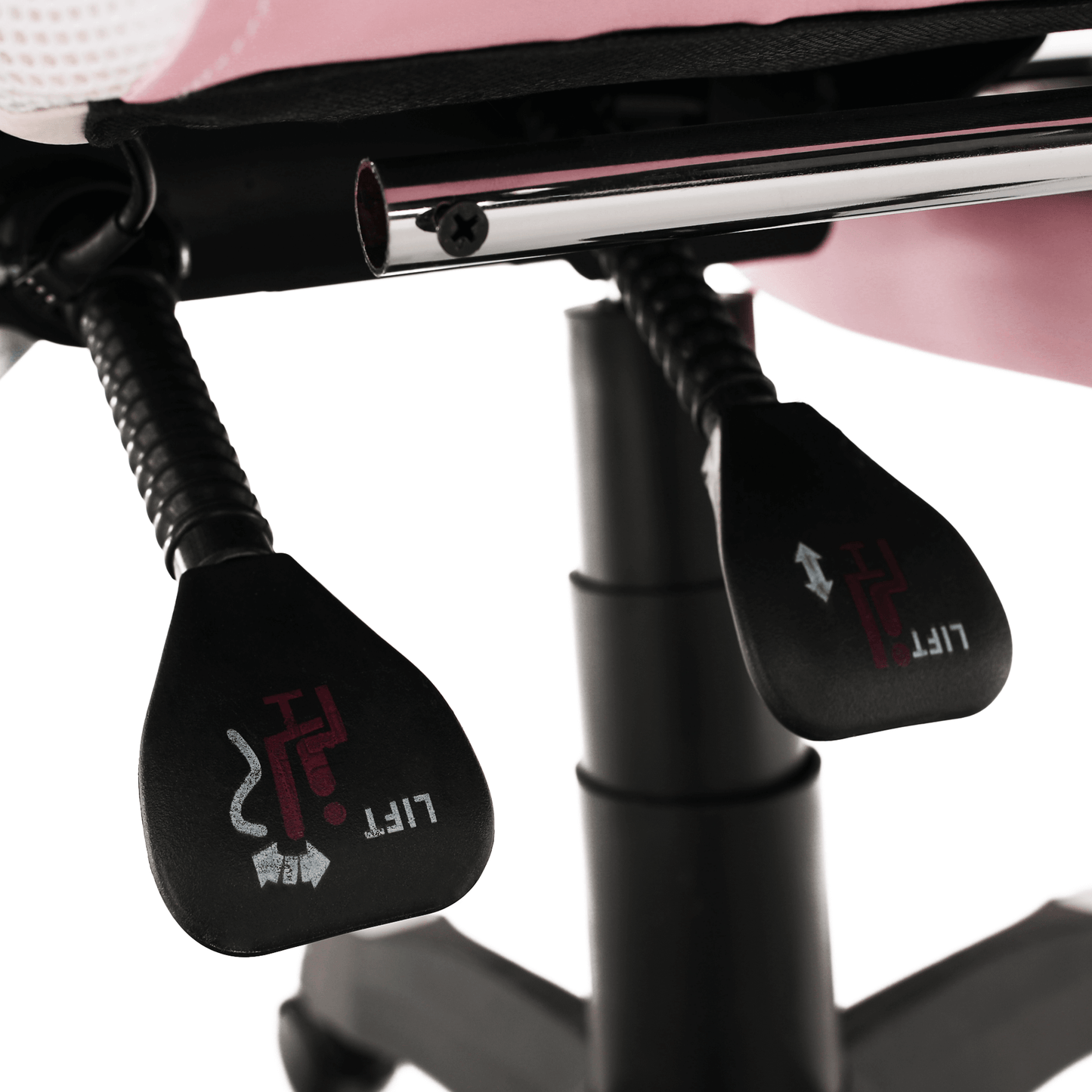 Scaun de birou/joc cu iluminare LED RGB, roz/alb, JOVELA