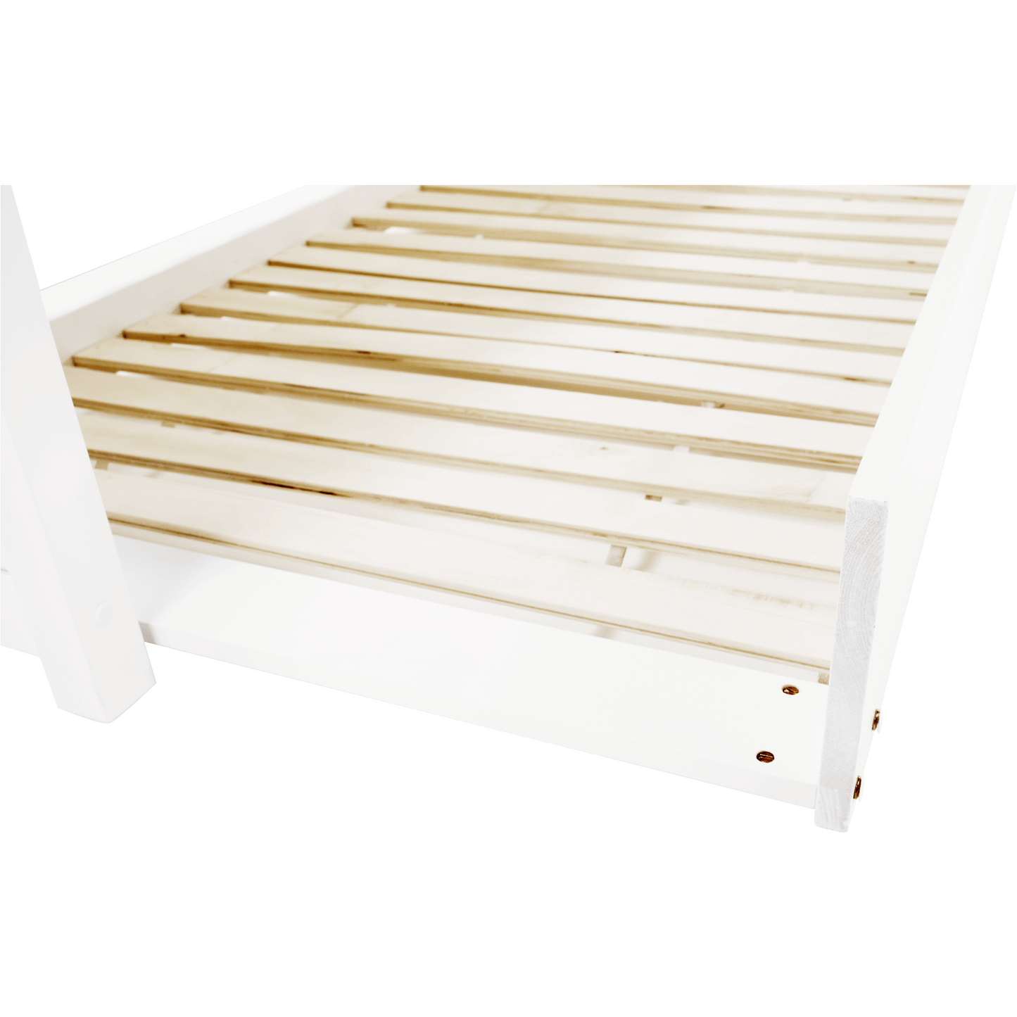 Pat cu pat suplimentar, lemn de pin, alb, 90x200, GLAMIS
