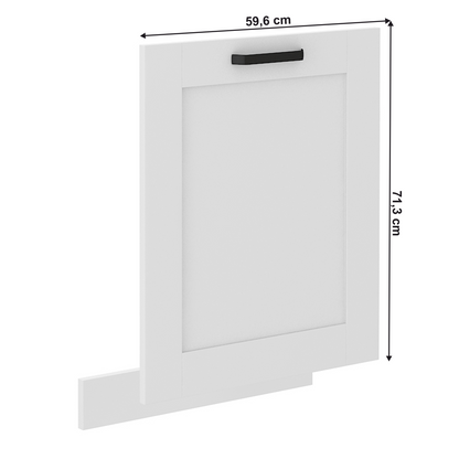 Uşă pentru maşină de spălat vase, albă, LULA ZM 713x596