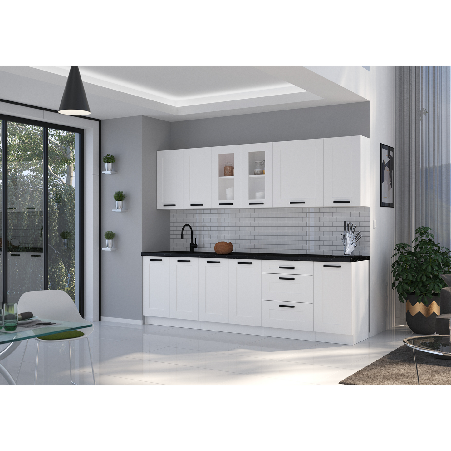 Dulap superior, alb, LULA 80 G-72 2 F
