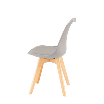 Scaune de masă Silla gri, 8 bucăți