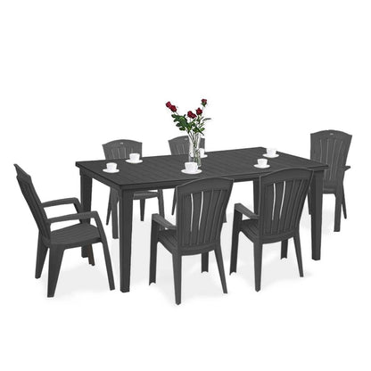 Set mobilier de grădină Futorini 6+1, grafit