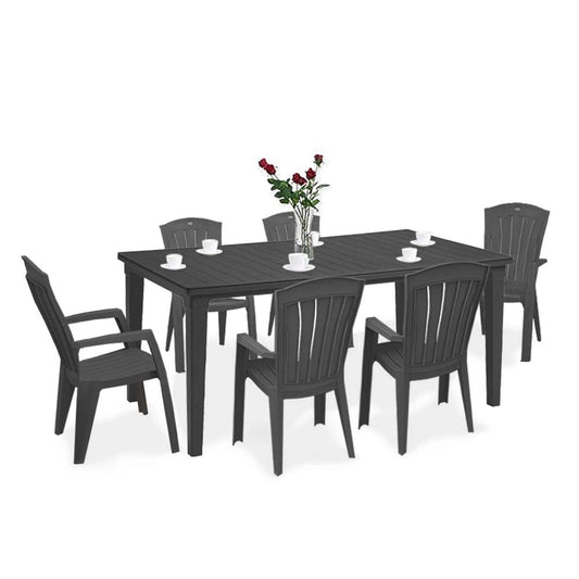 Set mobilier de grădină Futorini 6+1, grafit