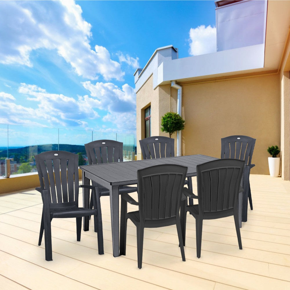 Set mobilier de grădină Futorini 6+1, grafit