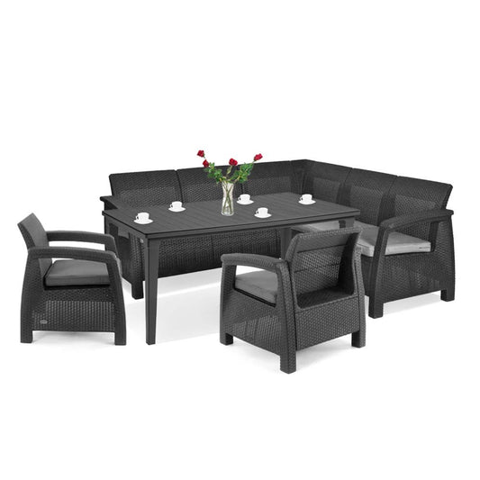 Set de mobilier de grădină Corfu Relax duo cu masă Future grafit