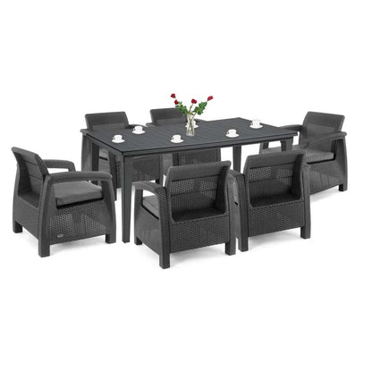 Set de mobilier de grădină Corfu Big Duo cu masă Futura, grafit