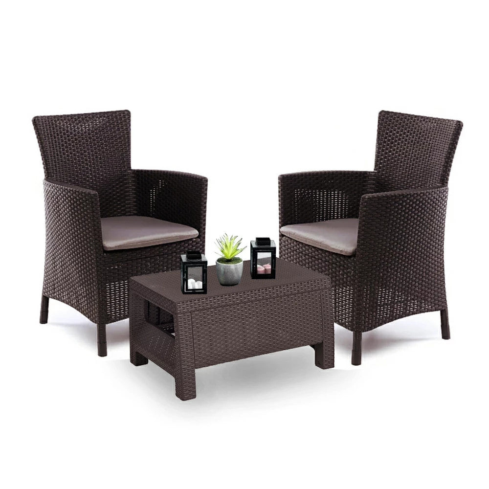 Set mobilier de grădină pentru balcon Corowa, maro