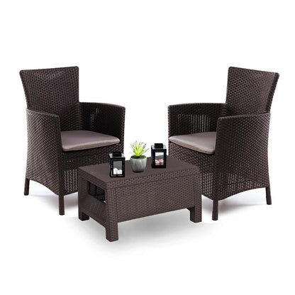 Set mobilier de grădină pentru balcon Corowa, maro