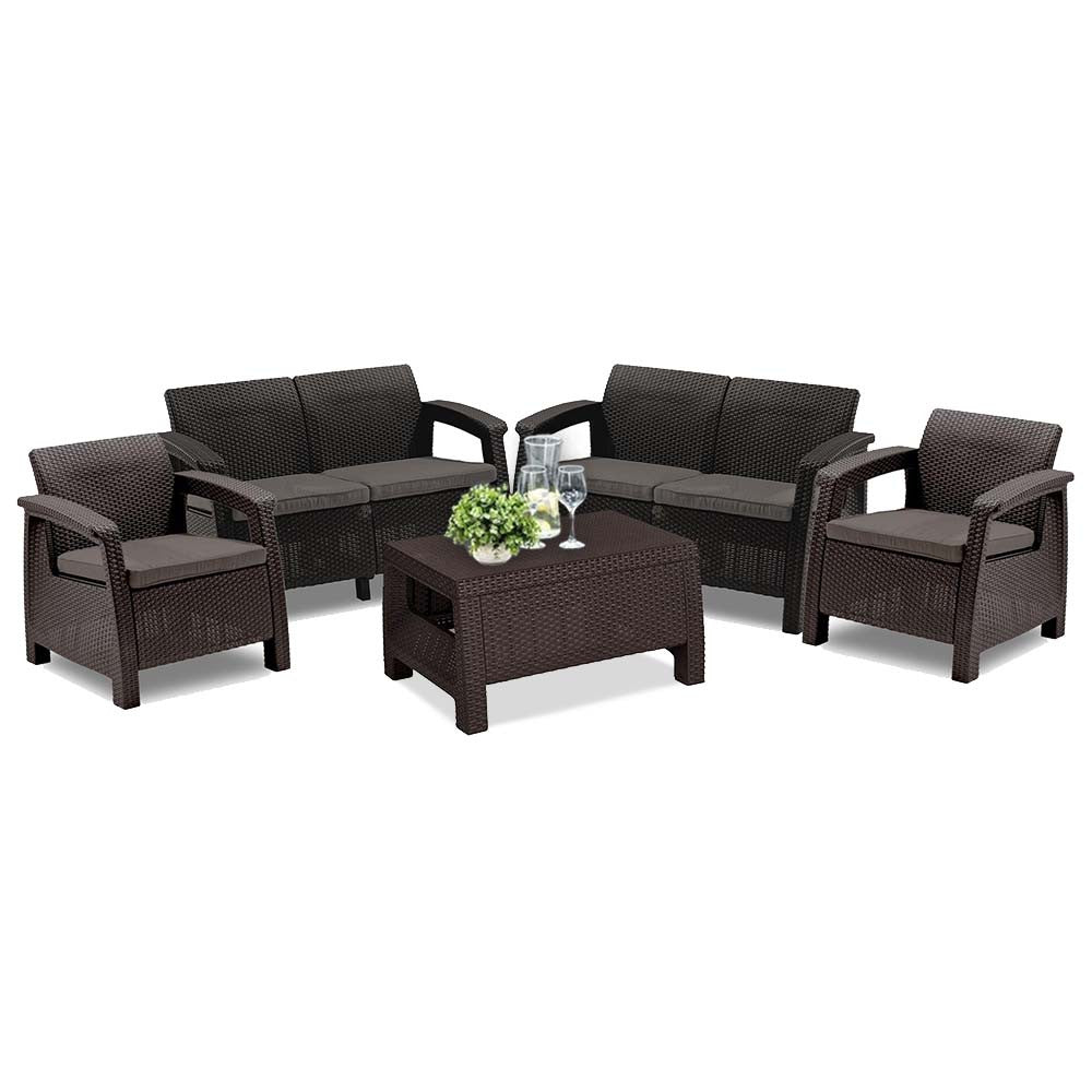 Set de mobilier de grădină Corfu Big, maro