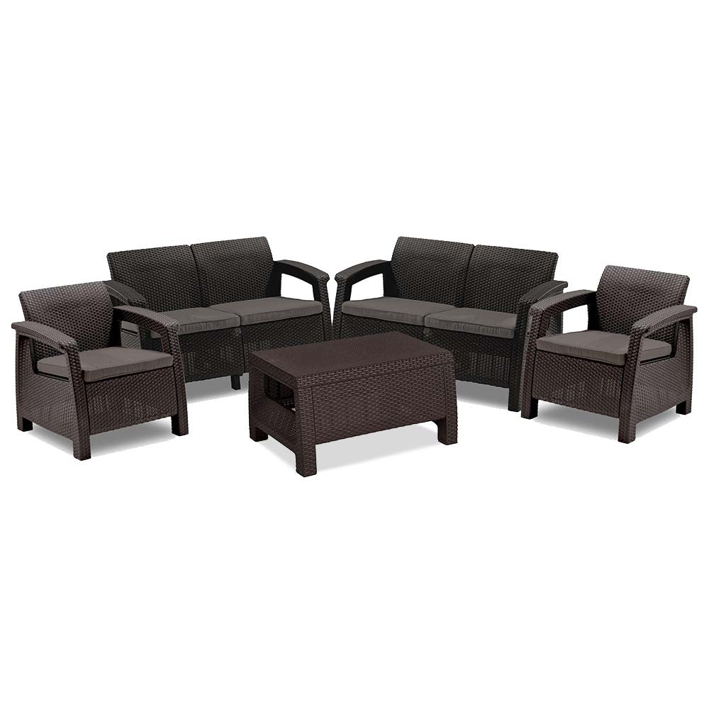 Set de mobilier de grădină Corfu Big, maro
