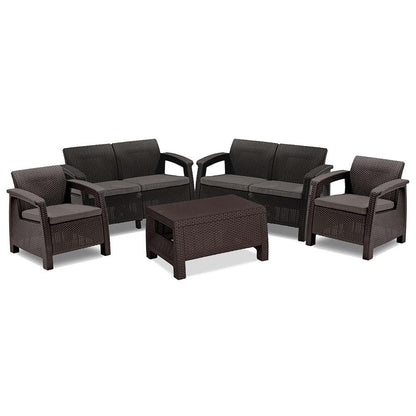 Set de mobilier de grădină Corfu Big, maro