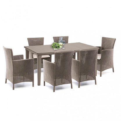 Set mobilier de grădină Futurowa 6+1 cappuccino