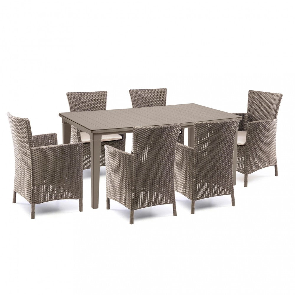 Set mobilier de grădină Futurowa 6+1 cappuccino