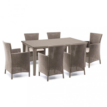 Set mobilier de grădină Futurowa 6+1 cappuccino