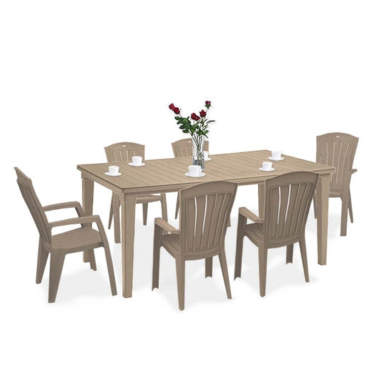 Set mobilier de grădină Futorini 6+1 cappuccino