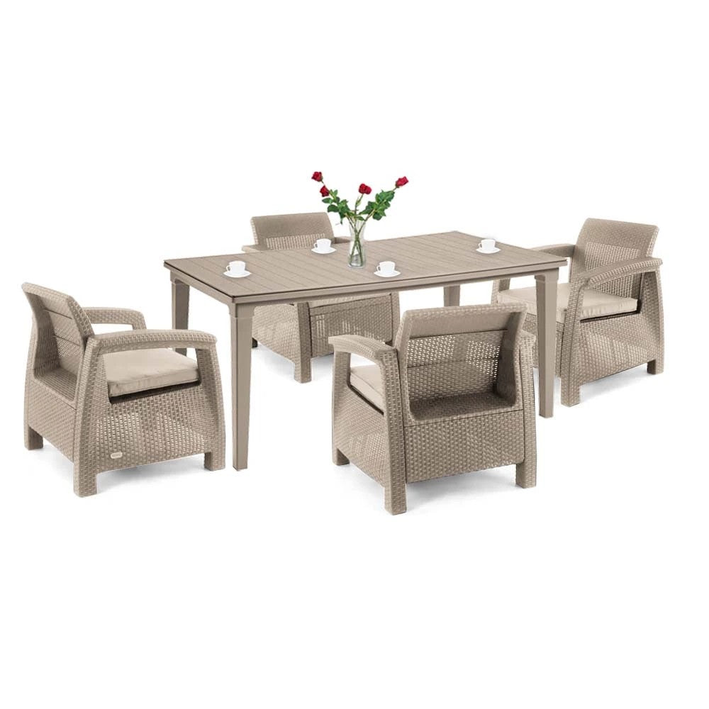 Set de mobilier de grădină Corfu Duo cu masă Futura pentru cappuccino