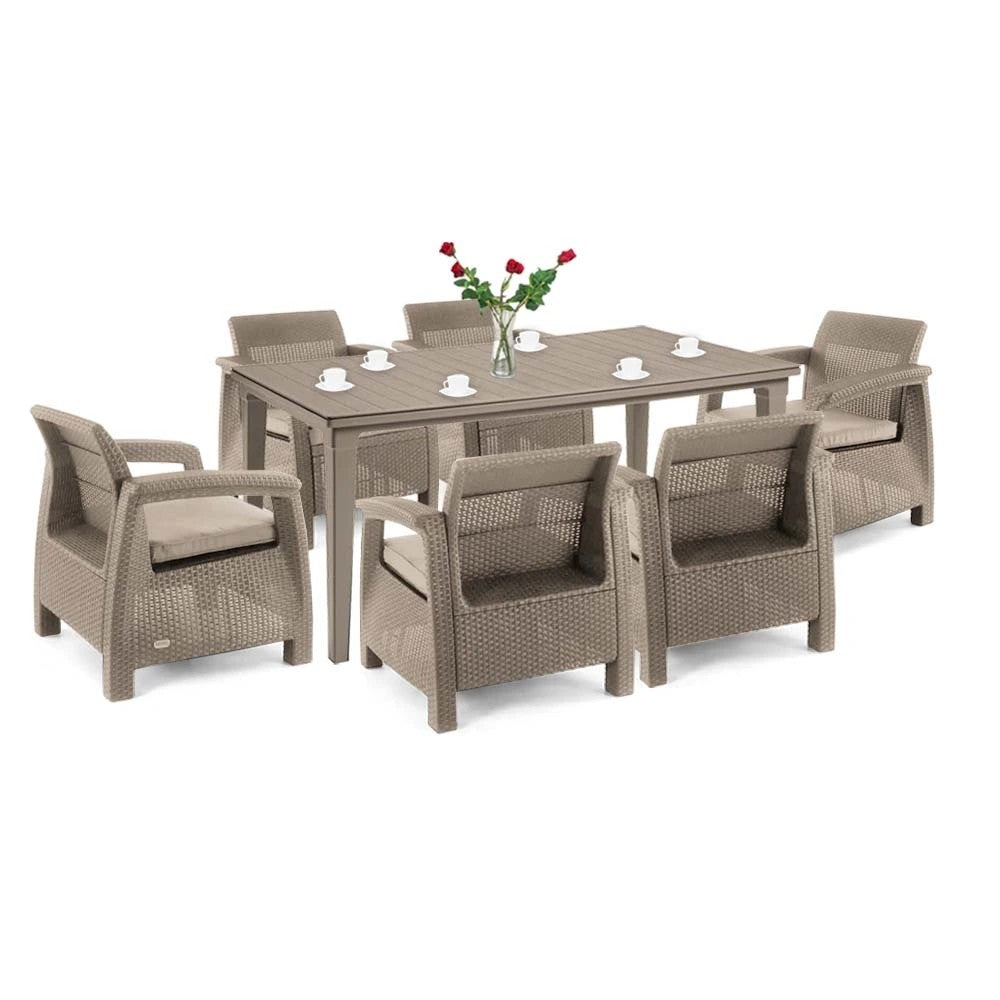 Set de mobilier de grădină Corfu Big Duo cu masă Futura pentru cappuccino