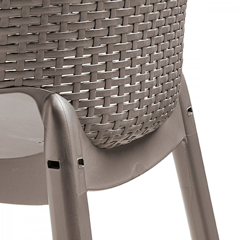 Set mobilier de grădină Fueva 4+1, culoare cappuccino