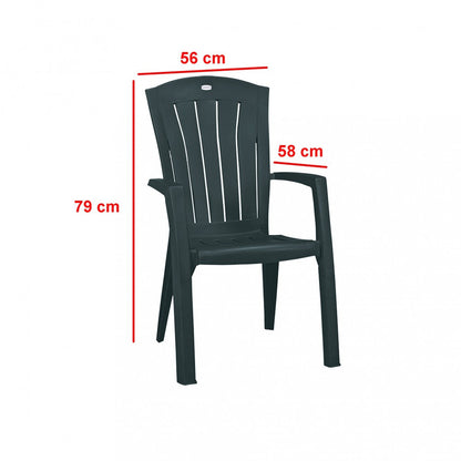 Set de mobilier de grădină Eltorini 4+1 în culoarea grafit